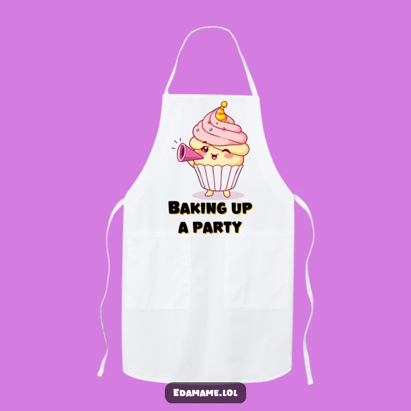 Funny Cupcake Party Horn Apron: Cook Up Fun with This Hilarious Kitchen Accessory