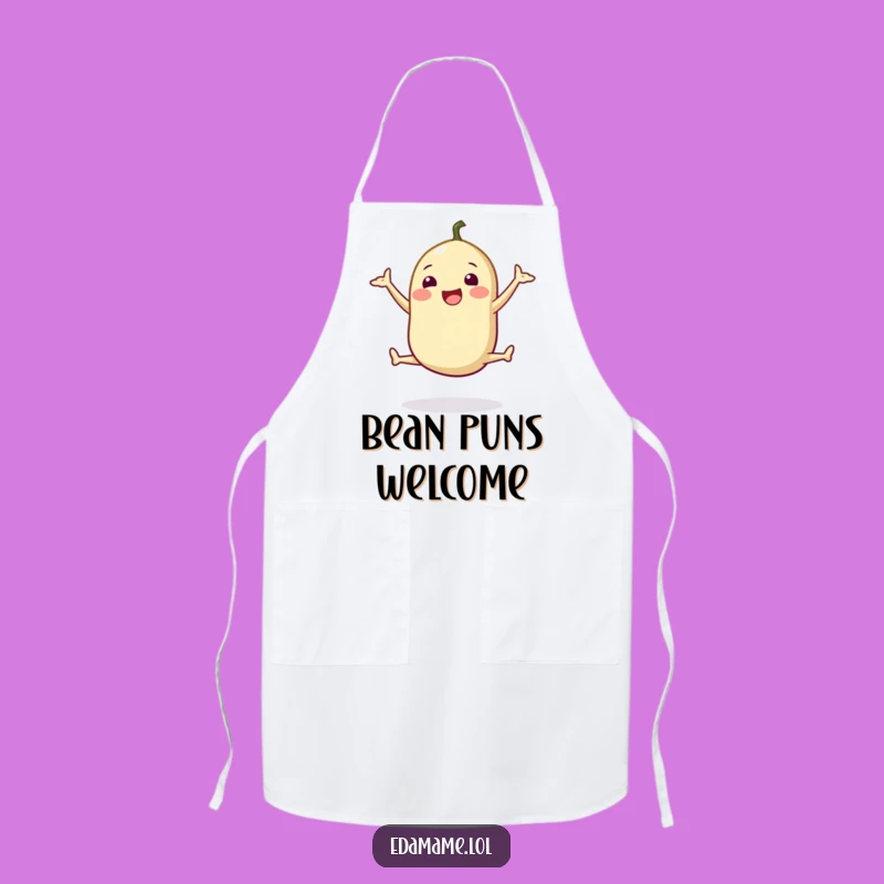 Funny Edamame Jump Apron - Kitchen Cheers for Healthy Cooks Gift!