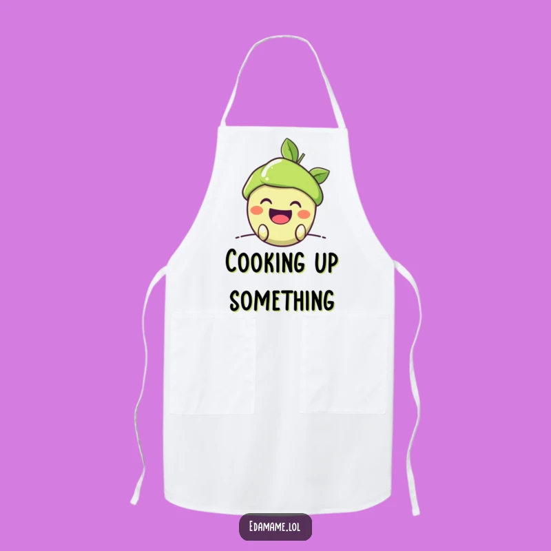 Funny Edamame Pod Grin Apron: Cook with Mischievous Fun!
