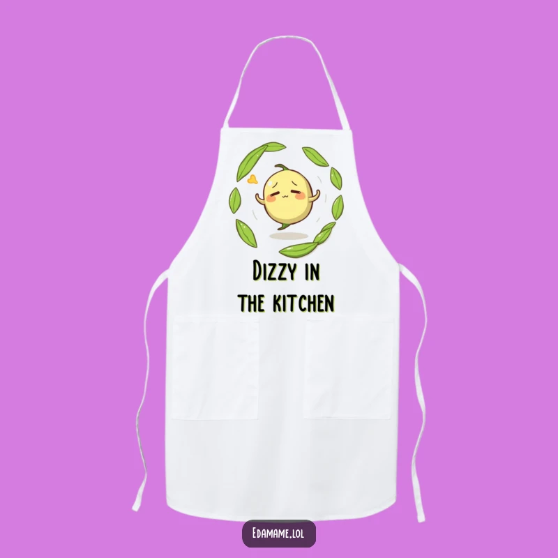 Funny Confused Edamame Apron - Dizzy Bean Chef Gift