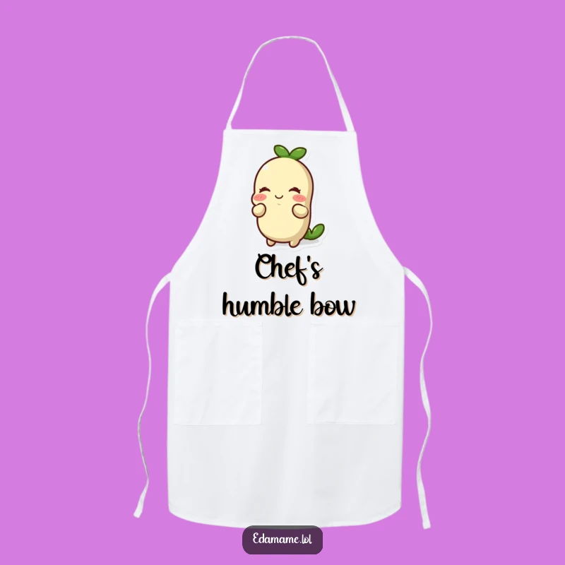 Funny Edamame Bow Apron: Cook with Courtesy and Charm