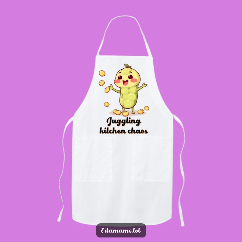 Funny Edamame Juggler Apron - Kitchen Bean Pod Chef Gift