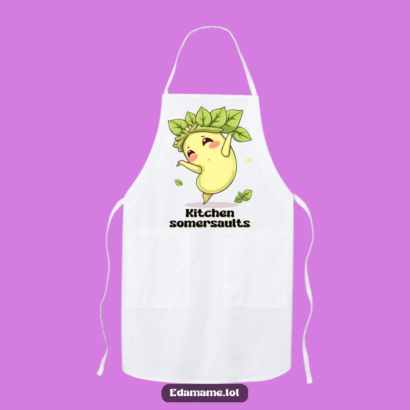 Funny Edamame Somersault Apron: Cook Up Laughs in the Kitchen!
