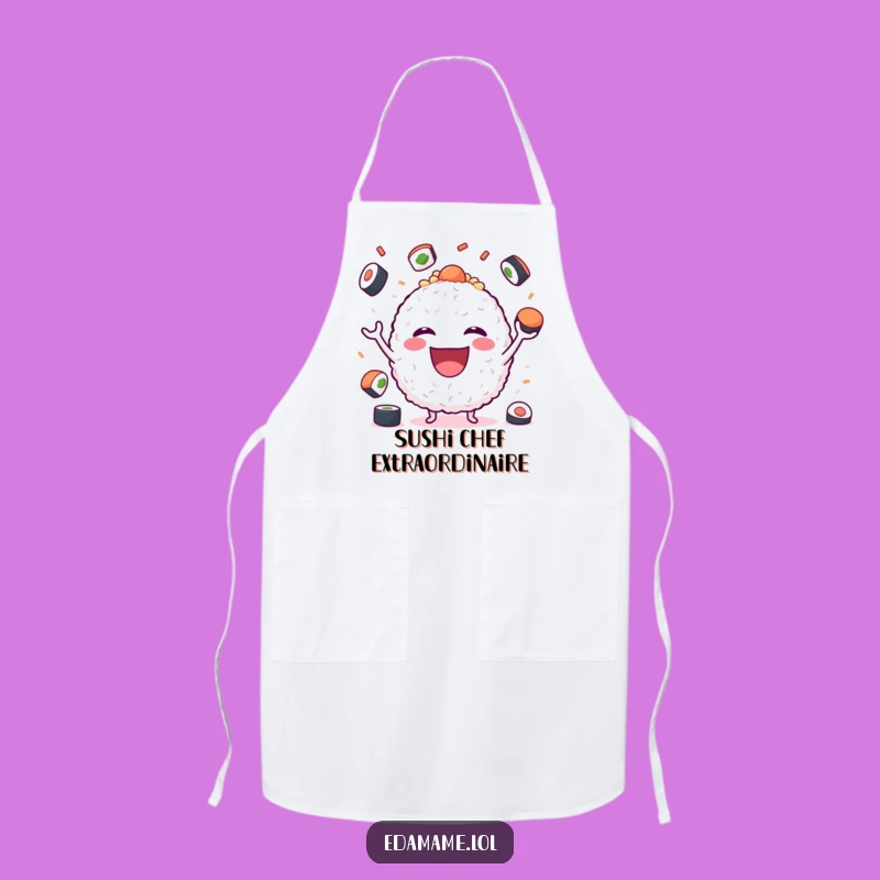 Funny Sushi Juggling Rice Ball Apron: Cook Up Some Laughs!