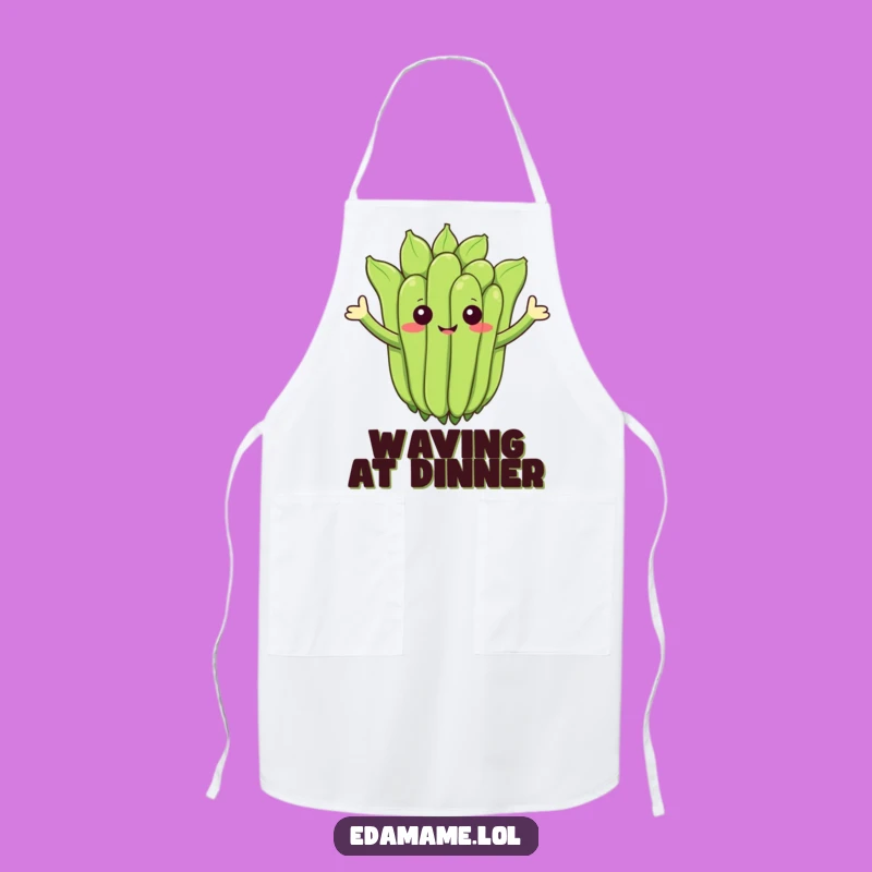 Funny Waving Edamame Apron - Cook with Cheer and Waves