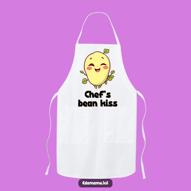 Funny Winking Edamame Apron - Cheerful Kitchen Companion