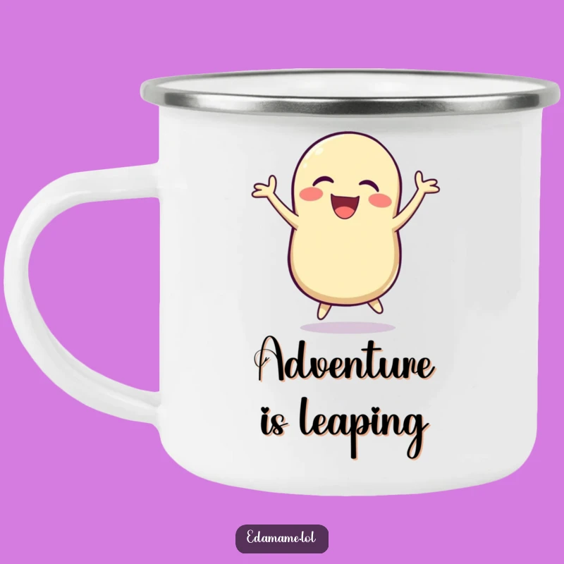 Funny Bean Pod Camping Mug: Jumping Adventure, a Durable Funny Gift