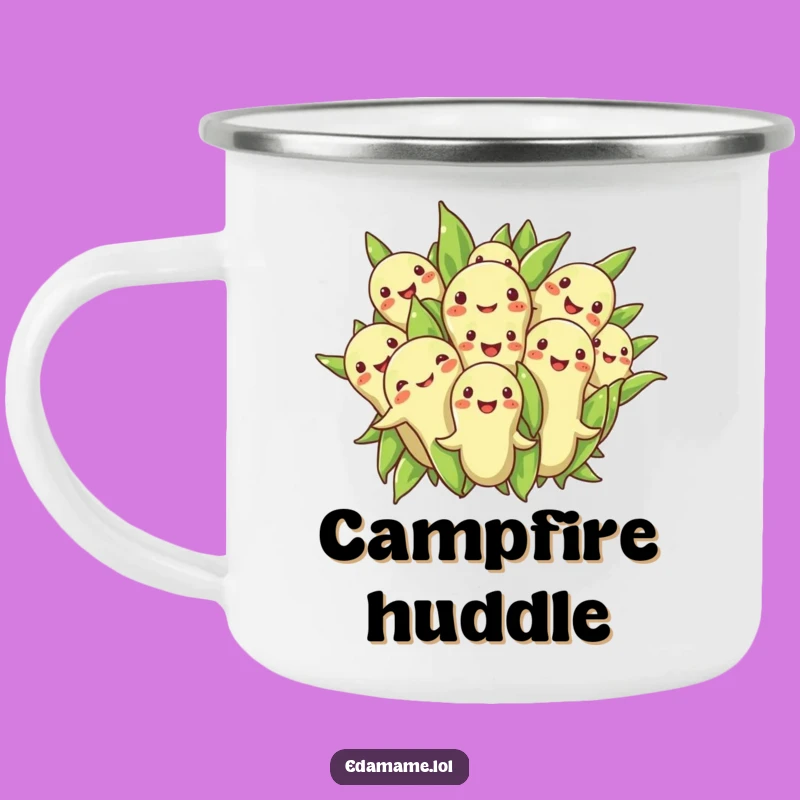 Funny Edamame Huddle Camping Mug: Share Warmth On Adventures!
