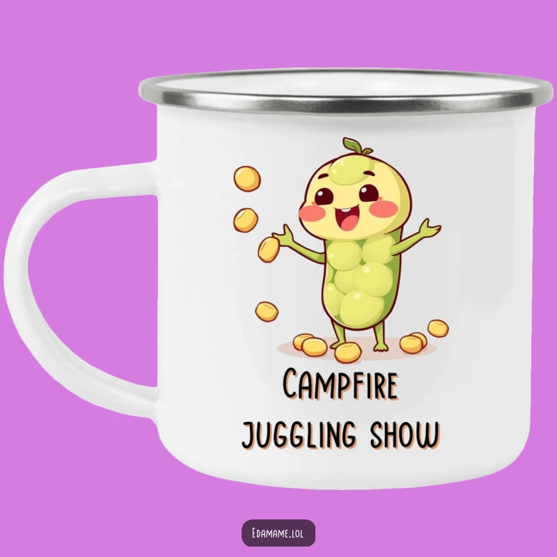 Funny Edamame Juggler Camping Mug - Outdoor Bean Pod Cup Gift