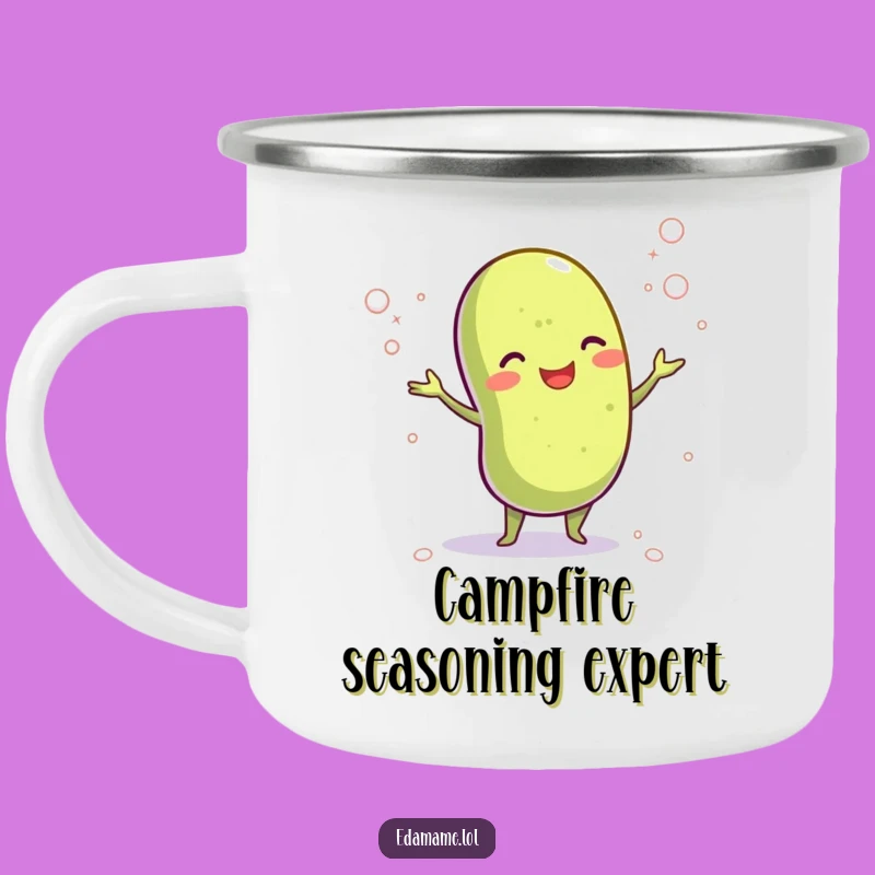 Funny Edamame Salt Juggling Camping Mug: Adventure with Savory Cheer