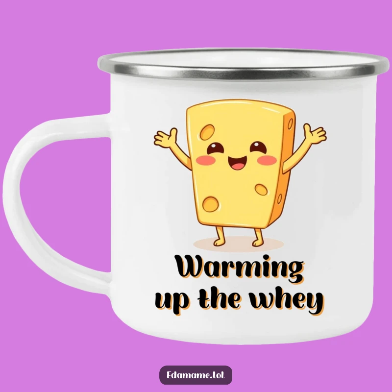 Funny Cheese Jig Camping Mug: Adventure with Dairy-Inspired Laughter