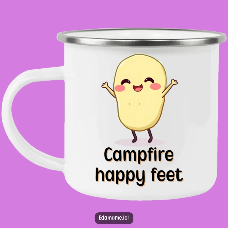 Funny Dancing Edamame Camping Mug - Outdoor Grooves and Good Times