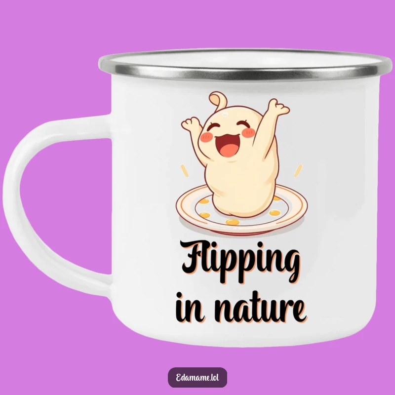 Funny Dumpling Somersault Camping Mug: Enjoy Treats with a Side of Giggles