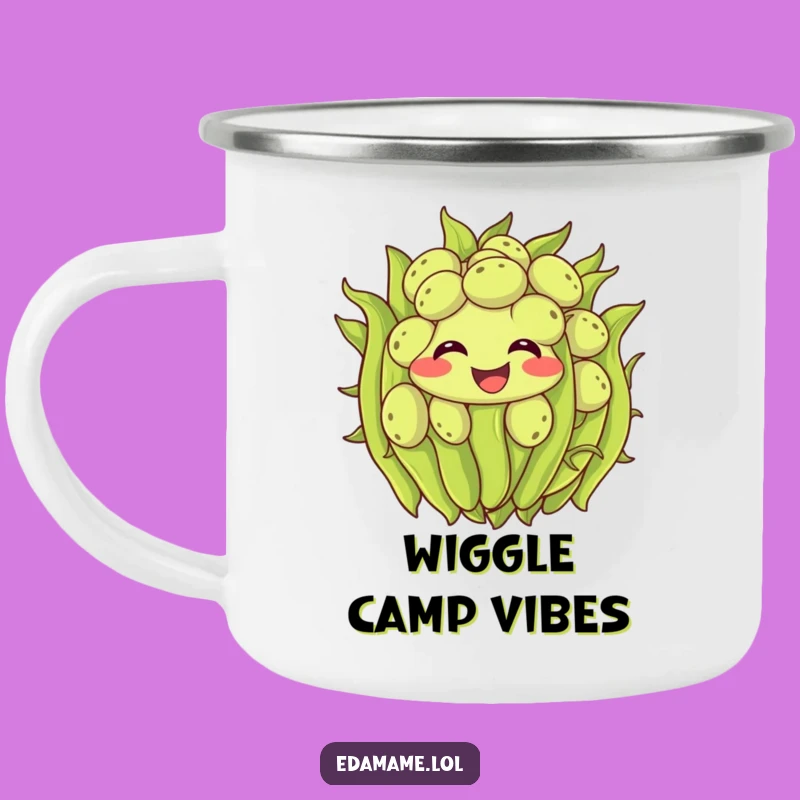 Funny Edamame Camping Mug: Enjoy Hot Drinks with Wiggling Bean Vibes