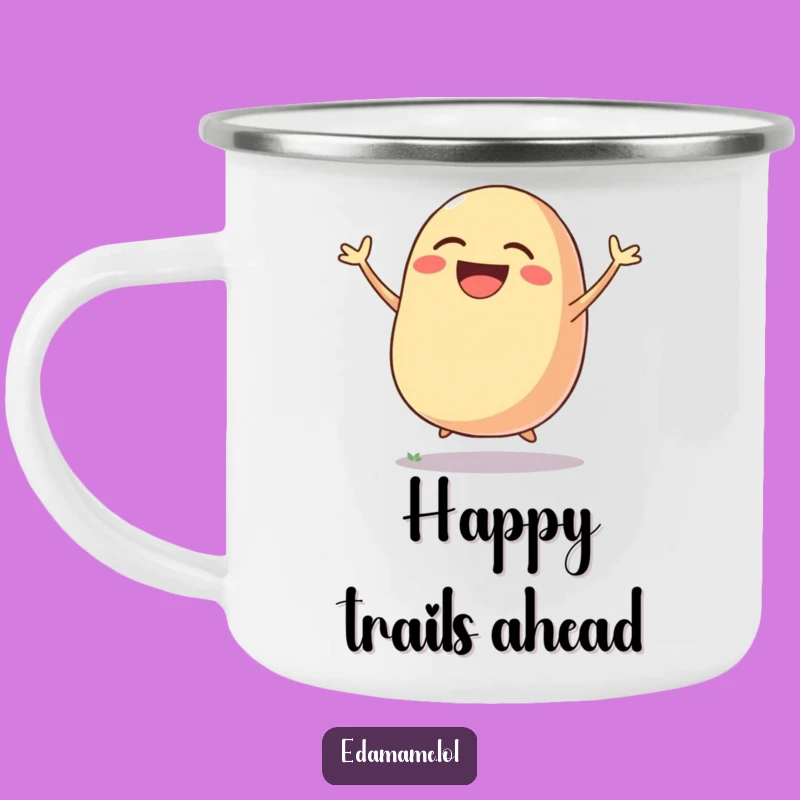 Funny Laughing Bean Pod Camping Mug: Durable Joy for Outdoors