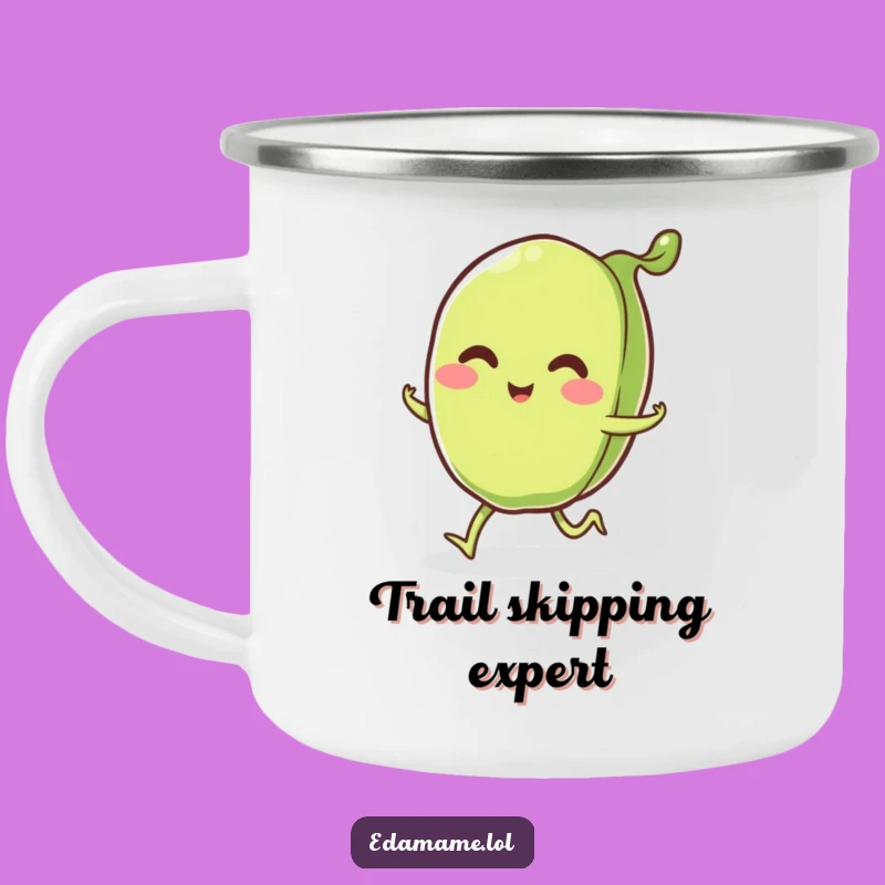 Happy Trails Funny Edamame Pod Camping Mug: Your Cheerful Companion
