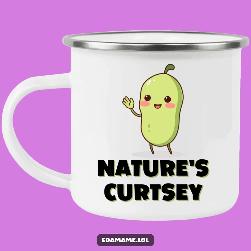 Charming Wobble Funny Edamame Pod Camping Mug: Your Quirky Companion