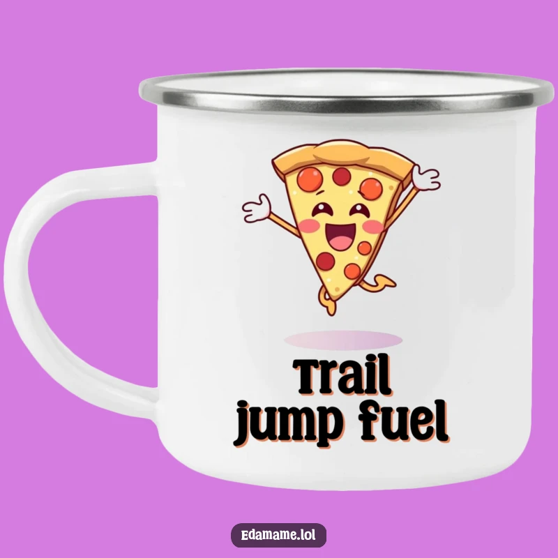 Funny Pizza Slice Camping Mug: Your Hilarious Companion for Joyful Adventures