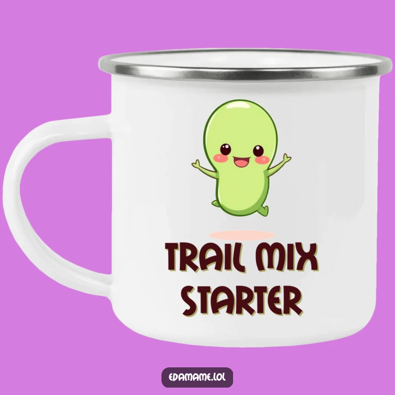 Funny Happy Edamame Camping Mug: Fuel Your Adventures with Bean Joy