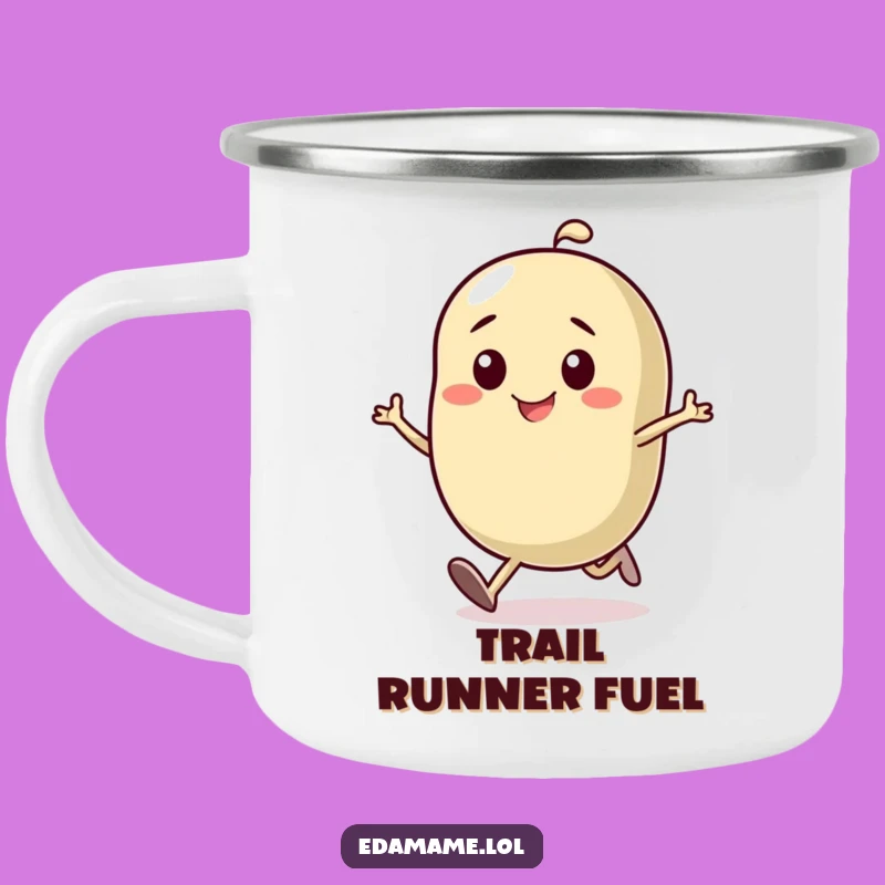 Funny Determined Bean Running Camping Mug: Durable Motivation Outdoors