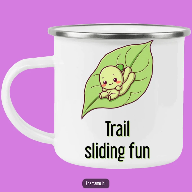 Funny Edamame Leaf Slide Camping Mug: Durable Fun for Outdoors