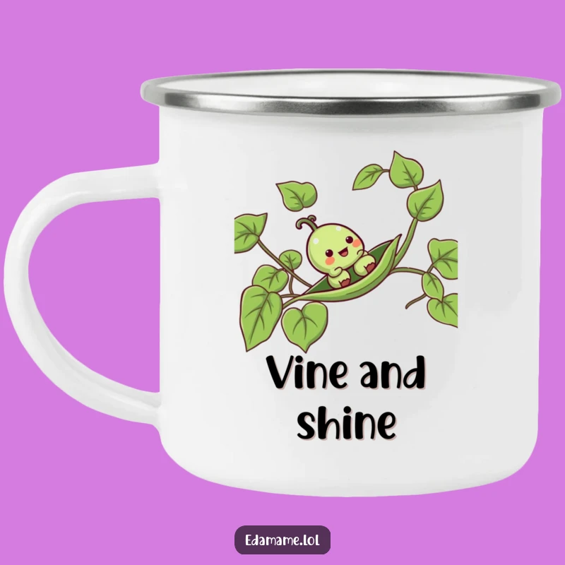 Funny Pea Pod Vine Slide Camping Mug - Durable & Hilarious Green Outdoor Adventure Cup