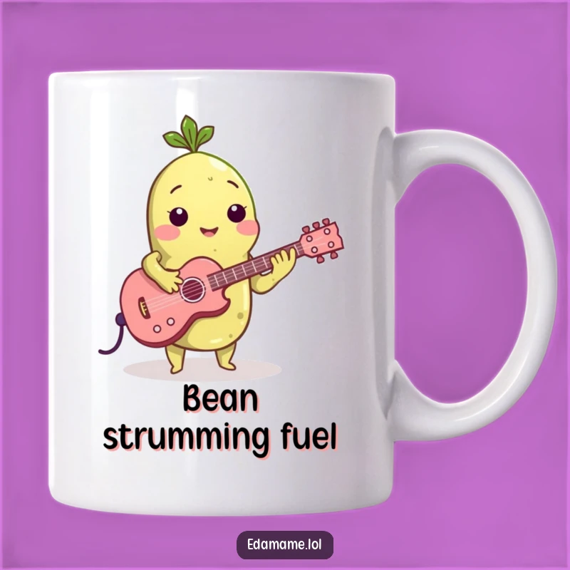 Funny Edamame Guitarist Mug: Rock Out with This Musical Bean Gift!