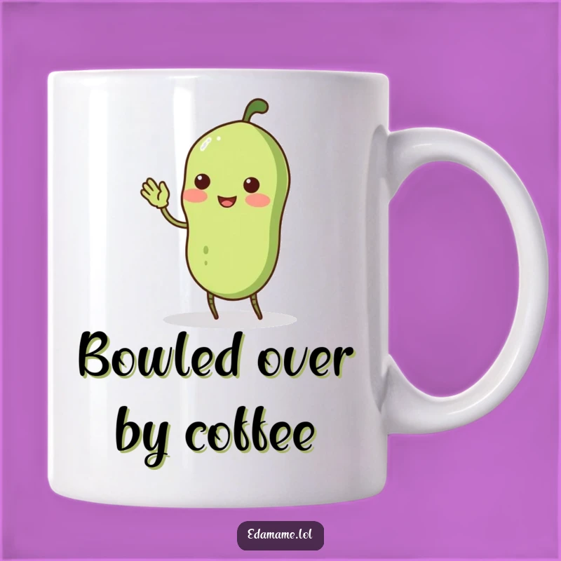 Funny Edamame Pod Curtsey Mug: Wobbly Charm, Perfect Funny Gift