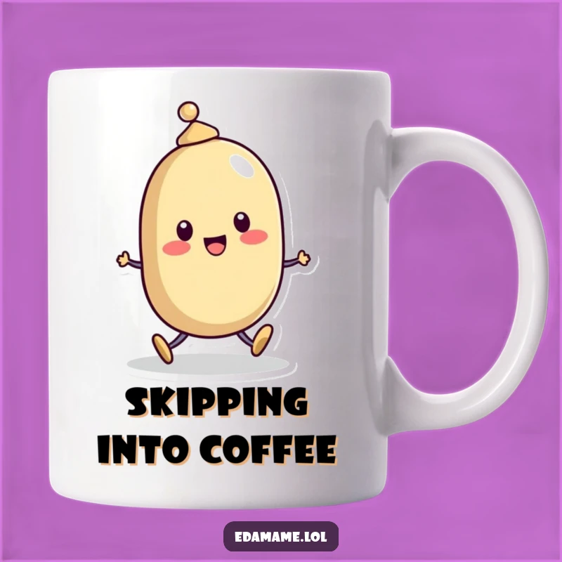 Funny Bean Character Hat Mug: Cheerful Skipper Gift for Joy