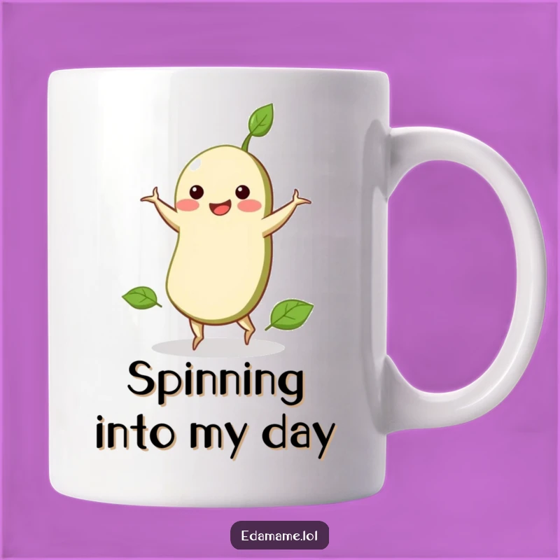 Funny Edamame Cartwheel Mug: A Hilarious Bean Character Perfect for Gift