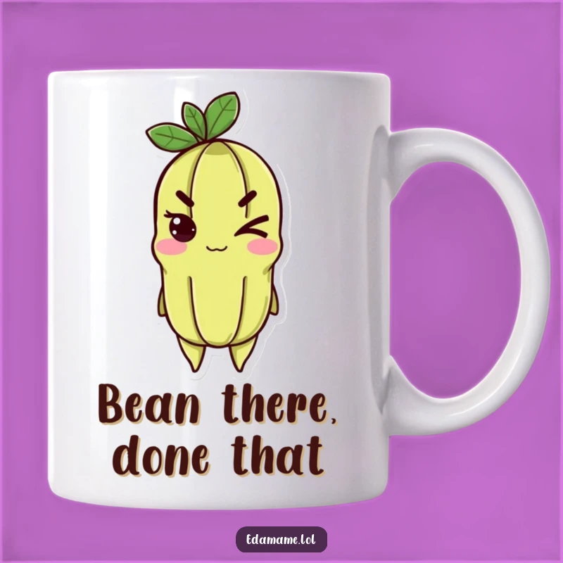 Funny Edamame Wink Mug - A Hilarious Bean's Bold & Cheerful Gift for Foodies