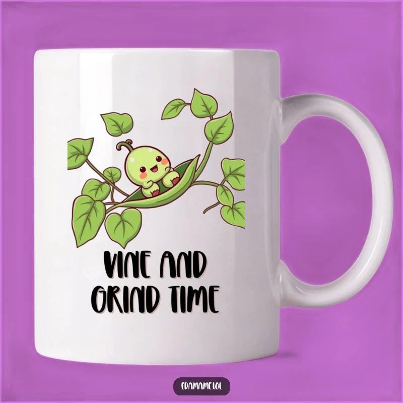 Funny Pea Pod Vine Slide Mug - A Hilarious Rolling Green Gift for Veggie Lovers