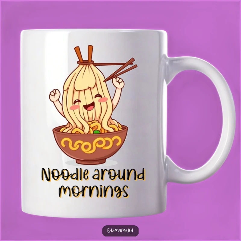 Funny Ramen Loop Mug: Playful Noodle Fun for Your Tea or Coffee