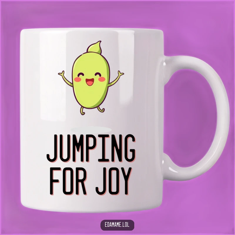 Funny Smiling Edamame Jump Mug - Bean-tastic Fun Gift