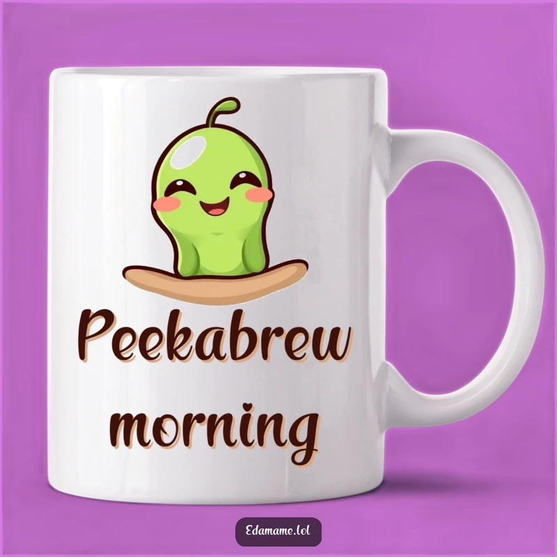 Funny Grinning Edamame Bean Mug: A Cheerful Gift for Bean Enthusiasts