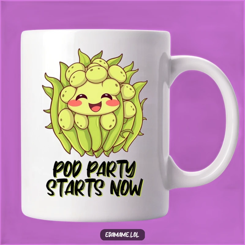 Funny Edamame Cluster Mug: A Hilarious Gift for Veggie Lovers Who Wiggle with Joy