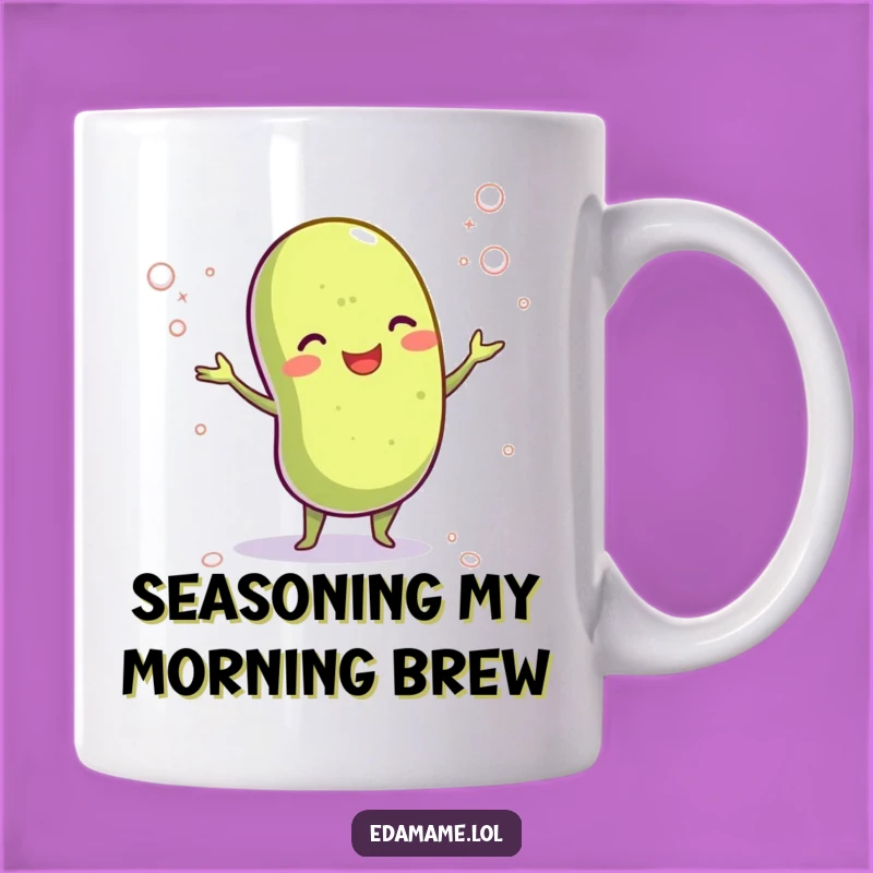 Funny Edamame Salt Juggling Mug: Spice Up Your Day with Bean Humor