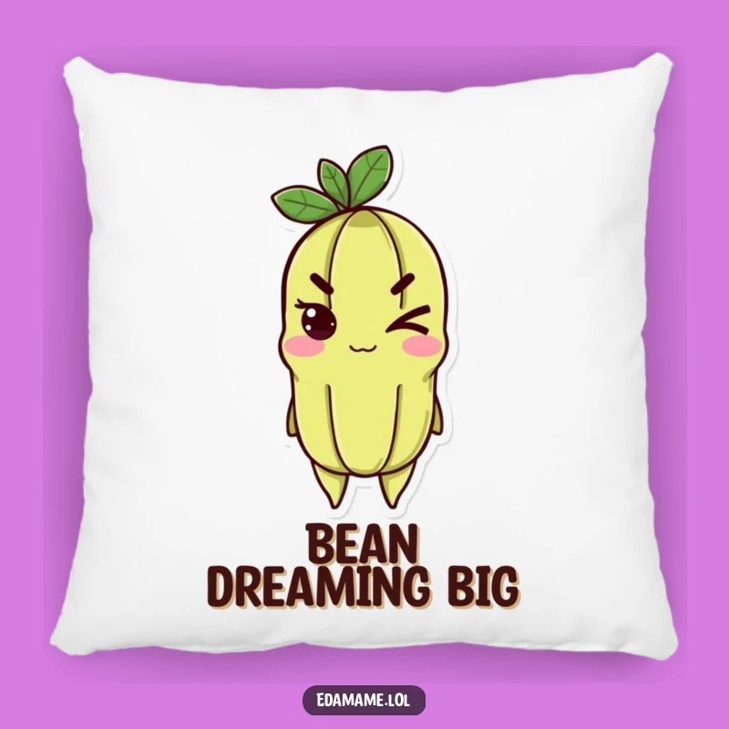Funny Edamame Wink Pillow - Soft & Cheerful Bean Cushion for Playful Comfort