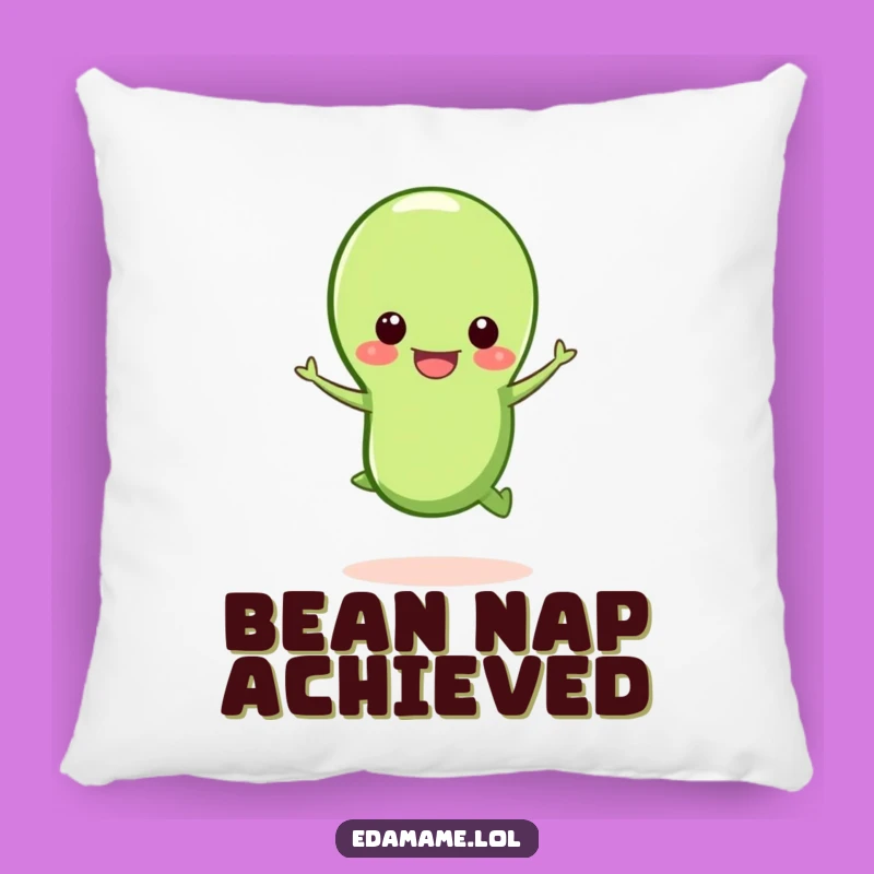Funny Happy Edamame Pillow: Cozy Comfort with a Bean-tastic Hug