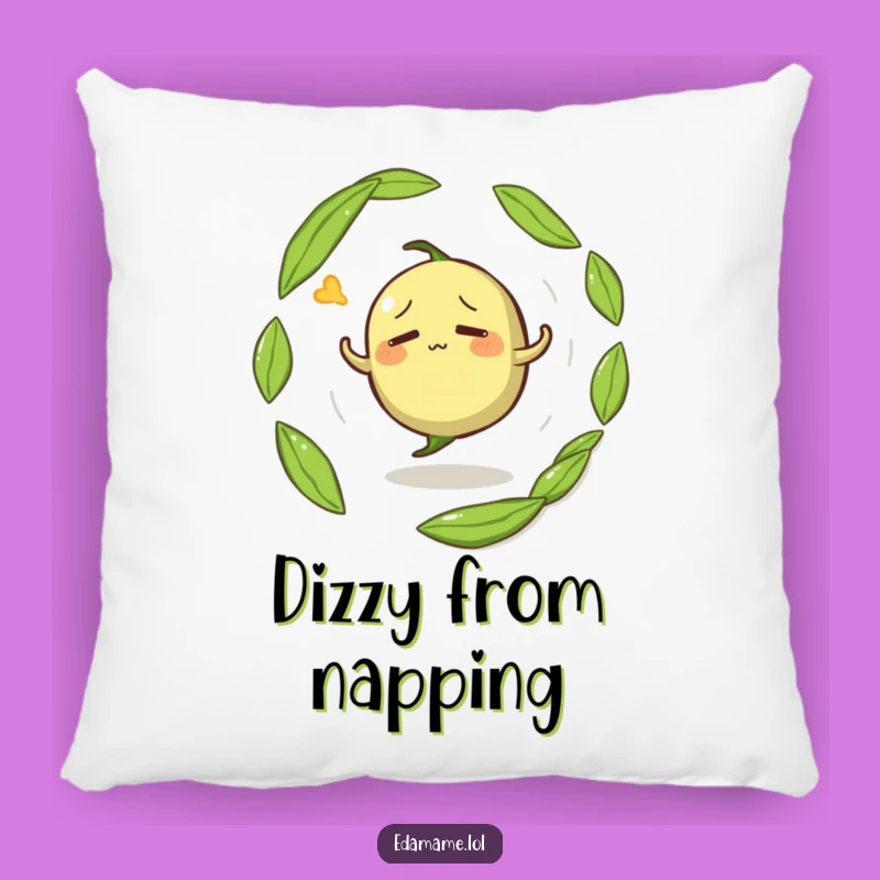 Funny Confused Edamame Pillow - Cozy Dizzy Bean Comfort Gift