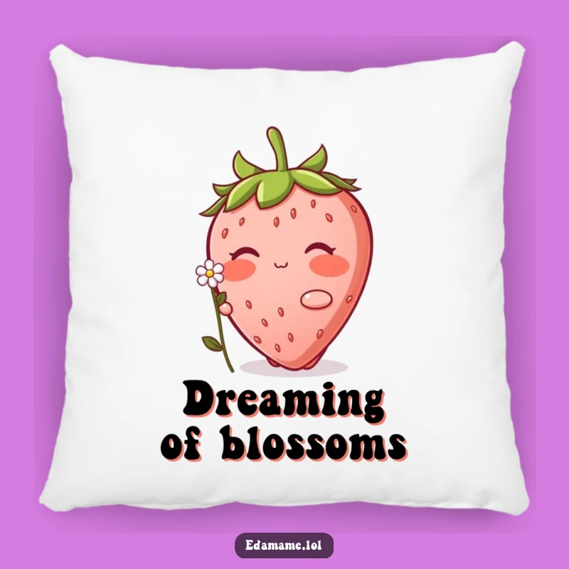 Funny Blushing Strawberry Pillow: Cuddle Up with Sweet Comfort