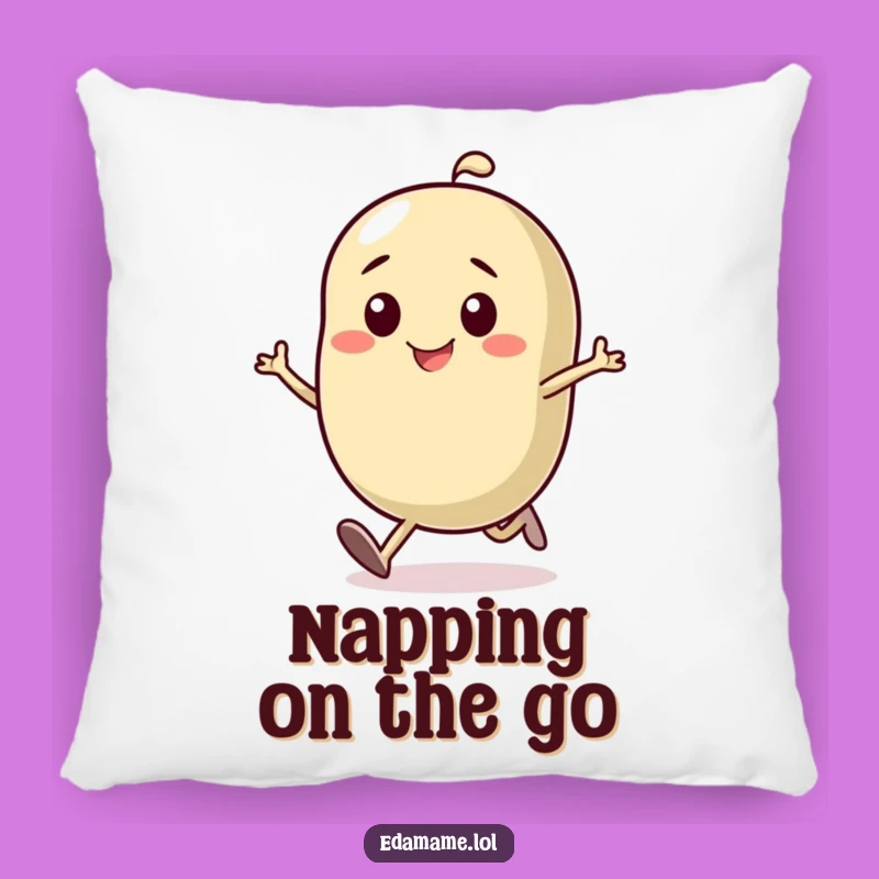 Funny Determined Bean Running Pillow: Comfy Motivation, Perfect Gift