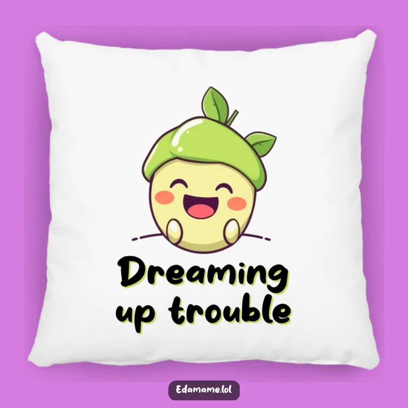 Funny Edamame Pod Grin Pillow: Cozy Comfort with a Wink