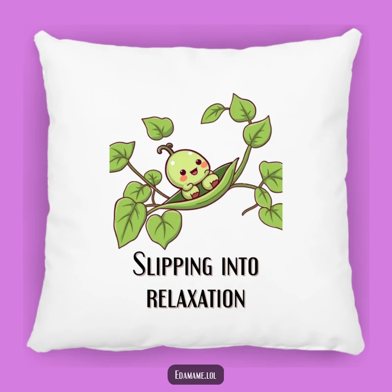 Funny Pea Pod Vine Slide Pillow - Soft & Hilarious Rolling Green Cushion for Cozy Giggles
