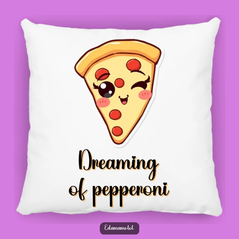 Funny Pizza Slice Wink Pillow: Cozy Comfort and Cheesy Smiles, Sweet Funny Gift!