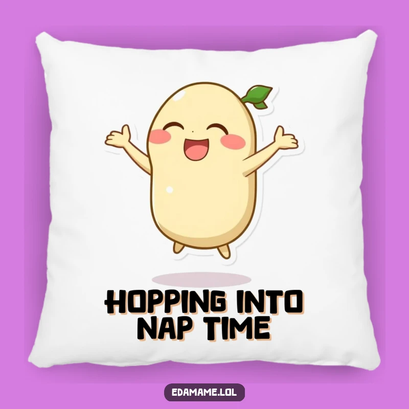 Funny Edamame Jump Pillow: Cozy & Hilarious Bean Character Cushion!
