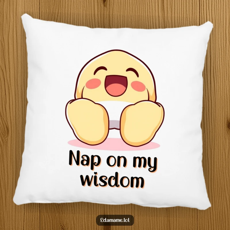 Funny Laughing Fortune Cookie Pillow, wide open and cheerful, a soft and humorous decorative accent.