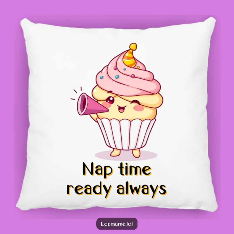 Funny Cupcake Party Horn Pillow: Snuggle Up with This Hilarious and Cozy Design