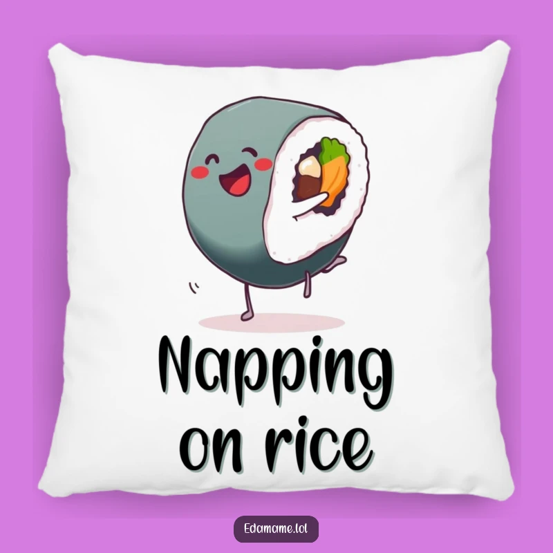 Cozy Funny Sushi Cartwheel Roll Pillow: Soft and Playful Home Accent Gift