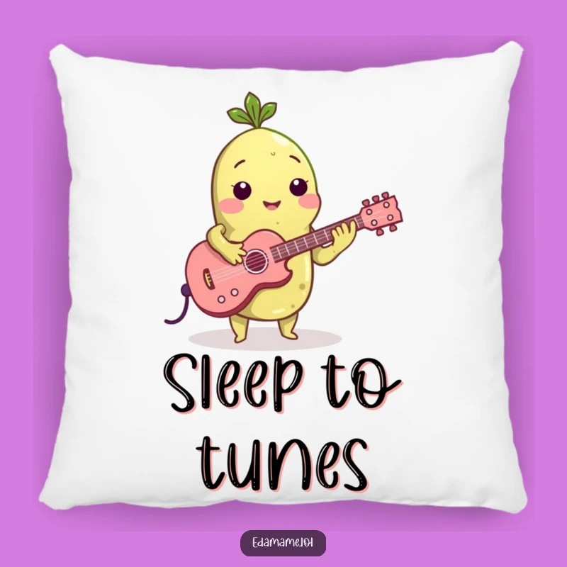 Cozy Funny Edamame Guitarist Pillow: Cuddle Up with Rockin’ Charm!